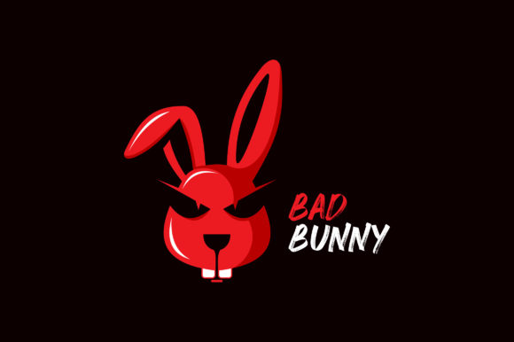 Bunny Head Logo: Bad Animal Illustration for Bold Brands