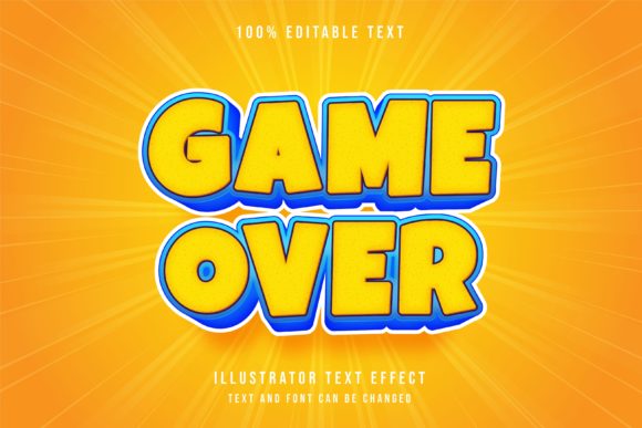 Editable Yellow Blue Comic Text Effect: A Bold Design Asset