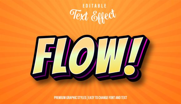 Flow Cartoon Style Text Effect: Make Your Words Pop