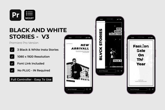 Monochrome Mastery: Elevating Your Brand with Black & White Stories V3