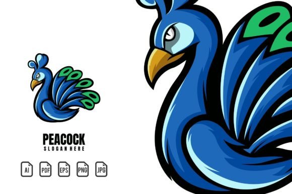 Peacock Mascot Logo: A Vibrant Template for Dynamic Brands