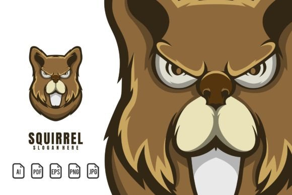 Squirrel Mascot Logo: A Dynamic Vector Template for Your Brand