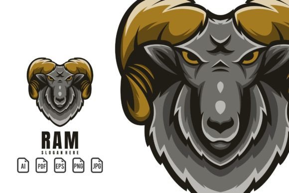 Unleash Bold Branding: The Ultimate Ram Mascot Logo Template