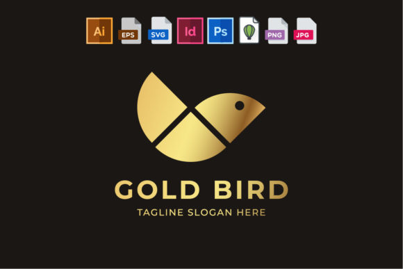 Unleash Your Brand's Potential with a Gold Bird Logo Template