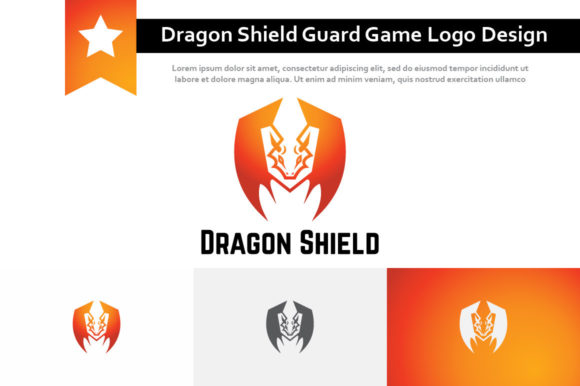 Unleash Your Brand's Power with the Dragon Shield Strong Guard Logo