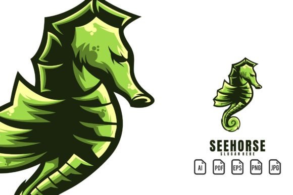 Unleash Your Brand: The Seehorse Mascot Logo Template